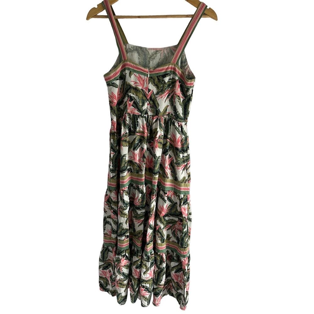 Anne Taylor Loft Women’s Size 0 Linen Blend Paradise Tiered Maxi Dress - Picture 3 of 8